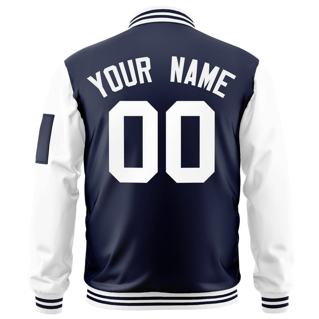 Custom Full-Zip Raglan Sleeves Lightweight College Jacket Stitched Name Number Logo