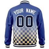 Custom Full-Zip Color Block Varsity Baseball Jacket Stitched Letters Logo
