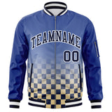 Custom Full-Zip Color Block Varsity Baseball Jacket Stitched Letters Logo