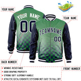Custom Full-Zip Color Block Windreaker Letterman Jackets Stitched Text Logo for Adult