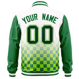 Custom Full-Zip Color Block College Jacket Stitched Name Number Logo