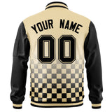 Custom Full-Zip Color Block College Jacket Stitched Name Number Logo