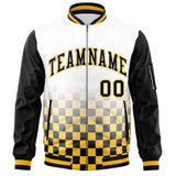 Custom Full-Zip Color Block Varsity Baseball Jacket Stitched Letters Logo