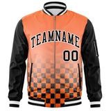 Custom Full-Zip Color Block Varsity Baseball Jacket Stitched Letters Logo