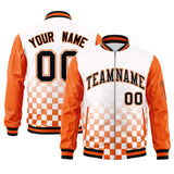 Custom Full-Zip Color Block Varsity Baseball Jacket Stitched Letters Logo