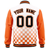 Custom Full-Zip Color Block Varsity Baseball Jacket Stitched Letters Logo