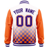 Custom Full-Zip Color Block Varsity Baseball Jacket Stitched Letters Logo