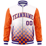Custom Full-Zip Color Block Varsity Baseball Jacket Stitched Letters Logo