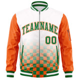 Custom Full-Zip Color Block Varsity Baseball Jacket Stitched Letters Logo