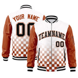 Custom Full-Zip Color Block Varsity Baseball Jacket Stitched Letters Logo