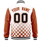 Custom Full-Zip Color Block Varsity Baseball Jacket Stitched Letters Logo