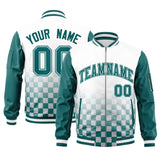 Custom Full-Zip Color Block Varsity Baseball Jacket Stitched Letters Logo