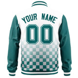 Custom Full-Zip Color Block Varsity Baseball Jacket Stitched Letters Logo