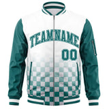 Custom Full-Zip Color Block Varsity Baseball Jacket Stitched Letters Logo
