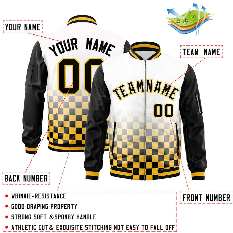 Custom Full-Zip Color Block Blend Letterman Jackets Stitched Letters Logo