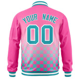 Custom Full-Zip Color Block College Jacket Stitched Name Number