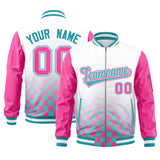 Custom Full-Zip Color Block College Jacket Stitched Name Big Size