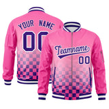 Custom Full-Zip Color Block Baseball Jackets Stitched Letters Logo Big Size