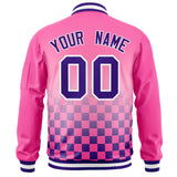 Custom Full-Zip Color Block Baseball Jackets Stitched Letters Logo Big Size