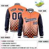 Custom Full-Zip Color Block Baseball Jackets Stitched Letters Logo Big Size