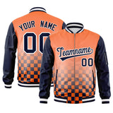 Custom Full-Zip Color Block Baseball Jackets Stitched Letters Logo Big Size