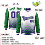 Custom Full-Zip Color Block Baseball Jackets Stitched Letters Logo Big Size