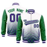 Custom Full-Zip Color Block Baseball Jackets Stitched Letters Logo Big Size