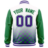 Custom Full-Zip Color Block Baseball Jackets Stitched Letters Logo Big Size
