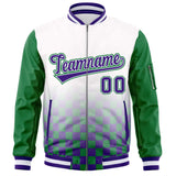 Custom Full-Zip Color Block Baseball Jackets Stitched Letters Logo Big Size
