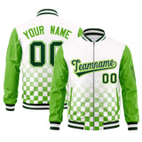 Custom Full-Zip Color Block Baseball Jackets Stitched Letters Logo Big Size
