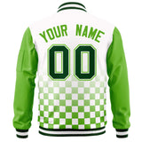 Custom Full-Zip Color Block Baseball Jackets Stitched Letters Logo Big Size
