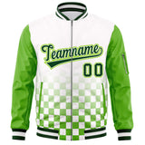 Custom Full-Zip Color Block Baseball Jackets Stitched Letters Logo Big Size