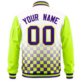Custom Full-Zip Color Block Baseball Jackets Stitched Letters Logo Big Size