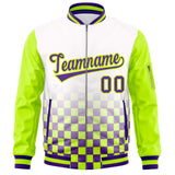Custom Full-Zip Color Block Baseball Jackets Stitched Letters Logo Big Size