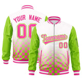 Custom Full-Zip Color Block Baseball Jackets Stitched Letters Logo Big Size