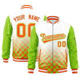 Custom Full-Zip Color Block Baseball Jackets Stitched Letters Logo Big Size