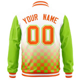 Custom Full-Zip Color Block Baseball Jackets Stitched Letters Logo Big Size