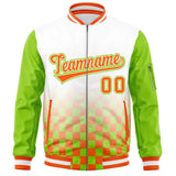 Custom Full-Zip Color Block Baseball Jackets Stitched Letters Logo Big Size