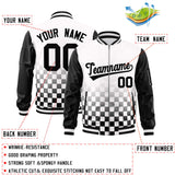Custom Full-Zip Color Block Baseball Jackets Stitched Letters Logo Big Size