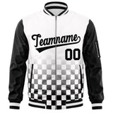 Custom Full-Zip Color Block Baseball Jackets Stitched Letters Logo Big Size
