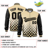 Custom Full-Zip Color Block Baseball Jackets Stitched Letters Logo Big Size