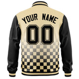 Custom Full-Zip Color Block Baseball Jackets Stitched Letters Logo Big Size