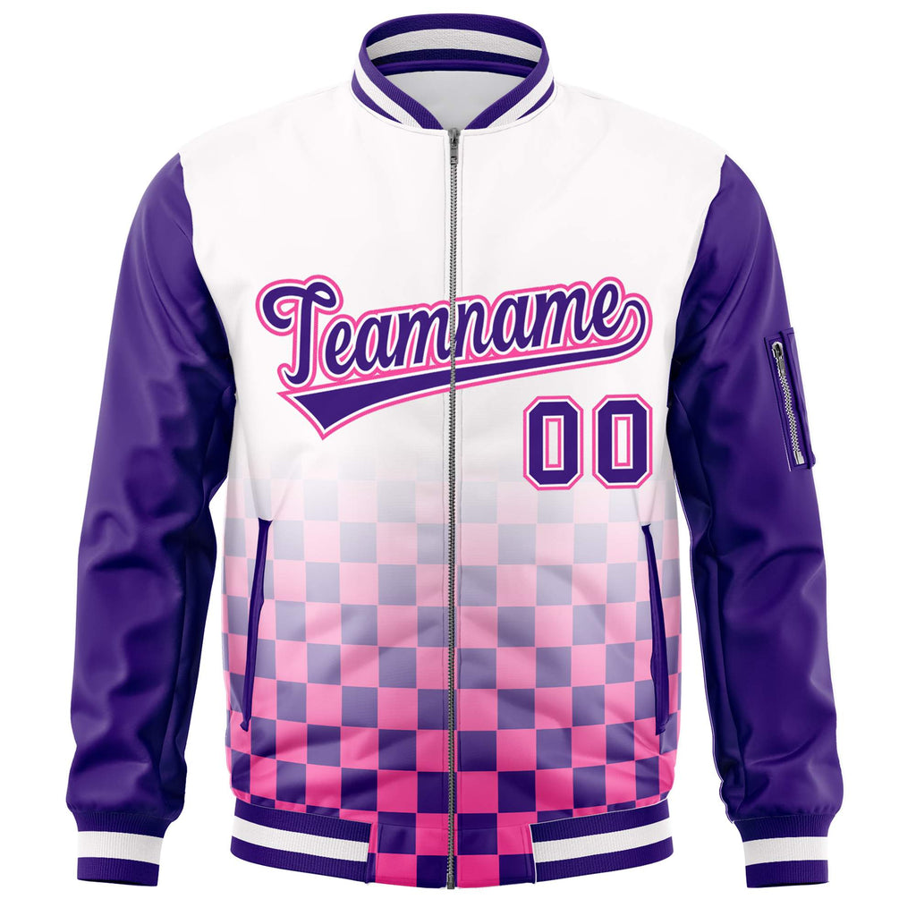 Custom Full-Zip Color Block Letterman Jackets Stitched Letters for Adult