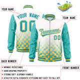 Custom Full-Zip Color Block Baseball Jackets Stitched Letters Logo Big Size