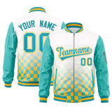 Custom Full-Zip Color Block Baseball Jackets Stitched Letters Logo Big Size