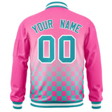 Custom Full-Zip Color Block College Jacket Stitched Letters Logo