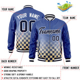 Custom Full-Zip Color Block College Jacket Stitched Letters Logo