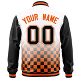 Custom Full-Zip Color Block College Jacket Stitched Letters Logo