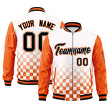 Custom Full-Zip Color Block College Jacket Stitched Letters Logo