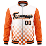 Custom Full-Zip Color Block College Jacket Stitched Letters Logo